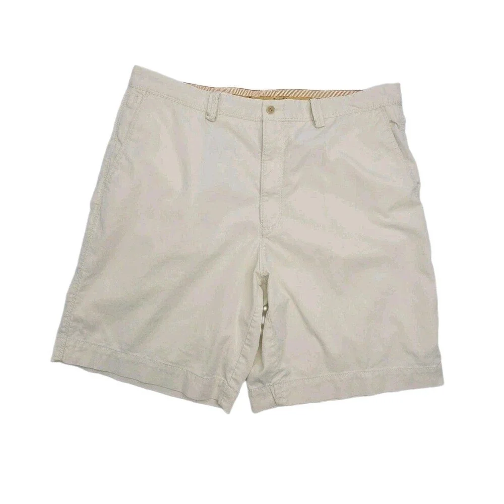 Tommy Bahama Shorts Men Sz 38 Cotton Tencel Khaki Beige 9